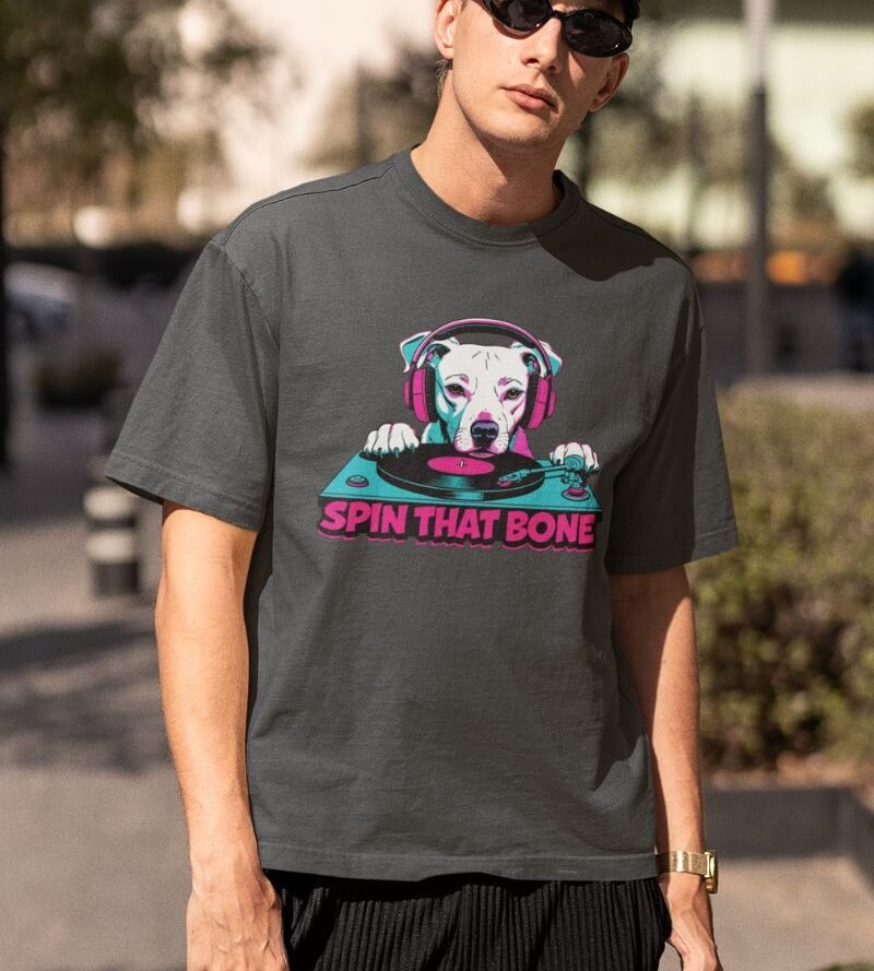 Oversized - Faded Black - Spin that bone Spin That Bone