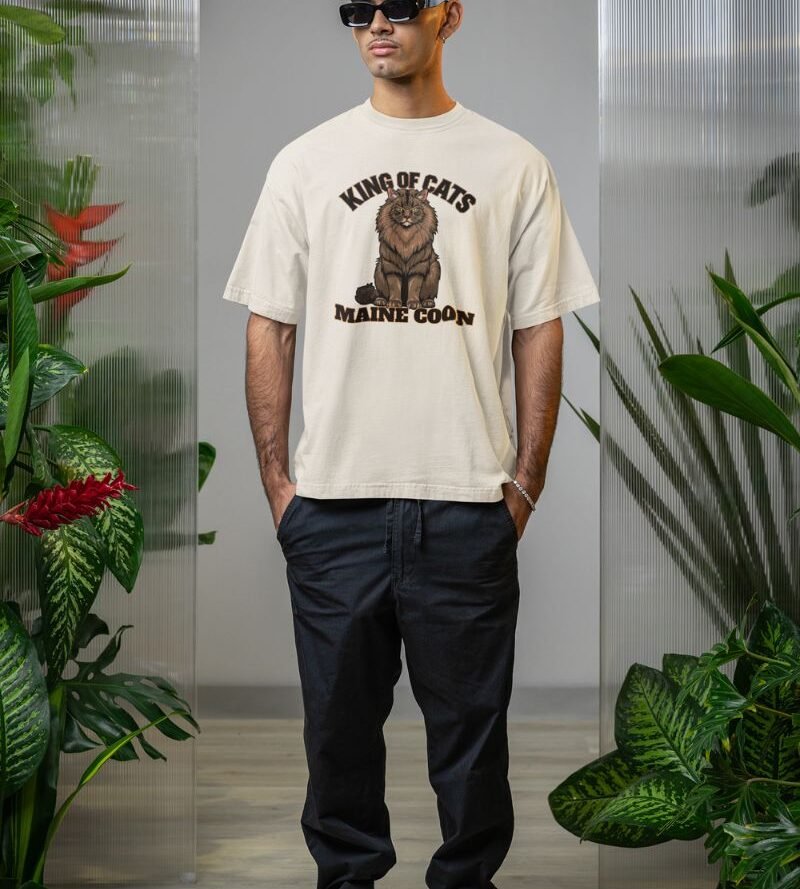 Oversized - Faded Bone - King of cats King of Cats