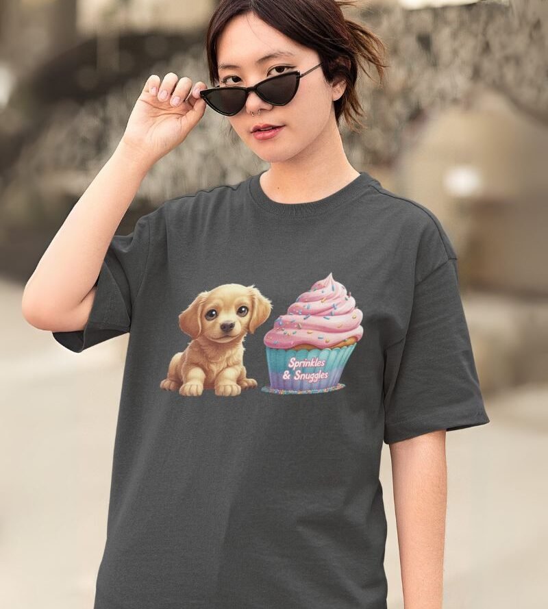 sprinkles and snuggles - oversized - Faded black Sprinkles & Snuggles